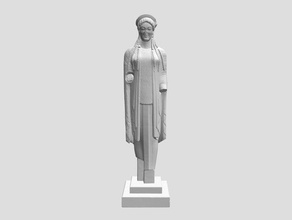 kore dressed chiton cape epiblema sculptures female girl statue woman 3d print model - Mito3D
