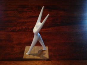 abstrakte yoga-Figur Skulpturen 3d print model - Mito3D