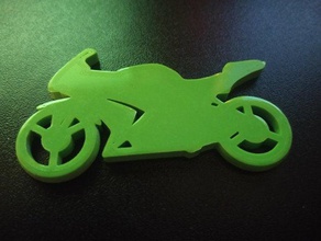 ninja 250r moto trousseau de clés art bijoux kawasaki pla solidworks supportless jouet utile 3d print model - Mito3D
