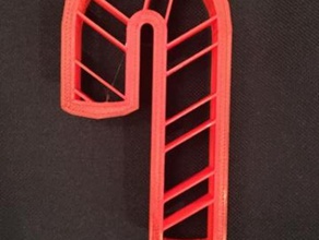 candy cane cookie cutter 3d stampa 3d print model - Mito3D