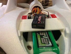 c1 chaser contrôleur de vol plateau plus salle, batterie véhicules 3d print model - Mito3D