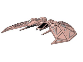 wc kilrathi dralthi mk4 moyen combattant 3d de l'impression jeu pc scifi starfighter un vidéo commandant l'escadre wing commander 3 3d print model - Mito3D