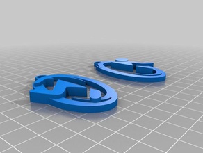 portal earrings 3d print model - Mito3D