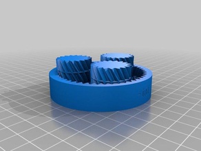 my customized differential planetary gearset 41 fixed sun parts 3d print model - Mito3D