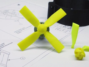 propeller engineering Tragfläche Flugzeug edtech Antrieb Stamm Spielzeug 3d print model - Mito3D