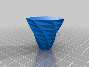 my customized twisted polygon vase 7s containers 3d print model - Mito3D
