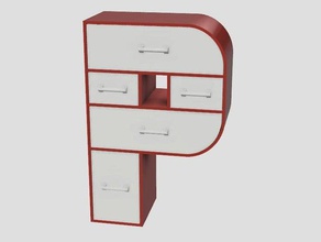 drawers office letter letters mini 3d print model - Mito3D