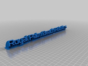 my customized sweeping name plate rpb robotics office 3d print model - Mito3D