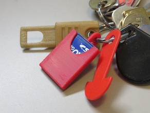 sd manche fob les conteneurs cas le titulaire un trousseau de clés porte-clés la chaîne clé mémoire carte protection étui capot pochette sdcard 3d print model - Mito3D