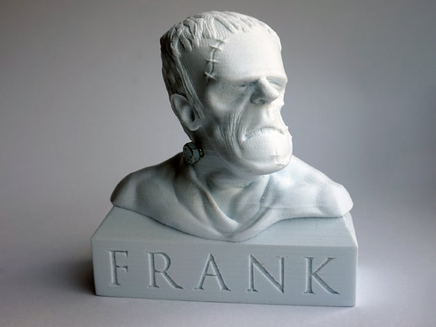 frank frankenstein busto las esculturas de la decoración frankensteins monstruo halloween 3D print model - Mito3D