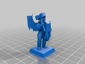 angelo guerriero 20 giochi 28mm scala ascia il martello cavaliere mini in miniatura miniature spada da tavolo wargame warhammer fantasy guerra 3d print model - Mito3D