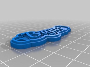 bryar keychain keychains customized 3d print model - Mito3D