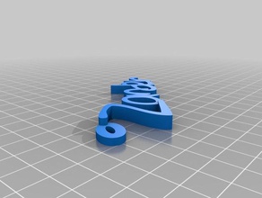 zander verticale keyfob2 de porte-clés personnalisé 3d print model - Mito3D
