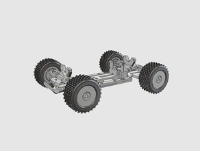 motorlu tekerlekli truggy 112 ölçek bitirdi rc araç fırçasız buggy hub motor tekerlek uzaktan kumanda kamyon 3d print model - Mito3D