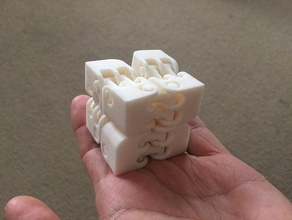 kobayashi fidget cube fat hinge extra wide gaps 3d printing tinkercad toy 3d print model - Mito3D