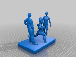 de la familia 3d impresión euihwan humanos cuerpo humano makehuman escultura 3d print model - Mito3D