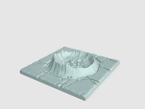 tilescape&trade dungeons crater Fliese - Spielzeug Spiel Zubehör 3d print model - Mito3D