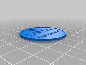 my customized round dog tag-layla pets 3d print model - Mito3D
