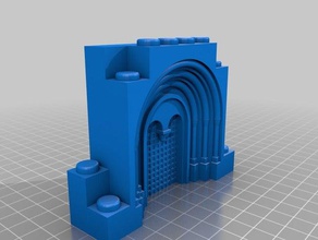 puerta lglesia santiago el burgo 1 Bau - Spielzeug exin castillos 3d print model - Mito3D