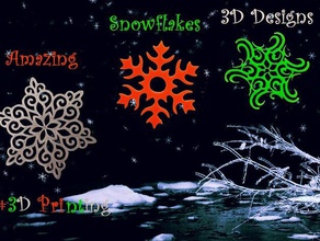 3 superbes dessins de flocons neige modèles 2016 diy original De la conception 3d Modèle La modélisation Les amazingdesign génial cool nouvelle faire d'hiver plaisirs hiver à venir 3d print model - Mito3D