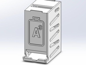 batería dispensador de 36x aaa apilable organización soporte la caja 3d print model - Mito3D