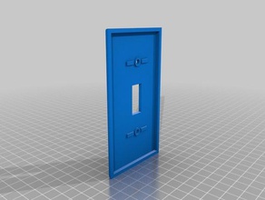 trimmed light switch plate replacement parts created freecad cover 3d print model - Mito3D