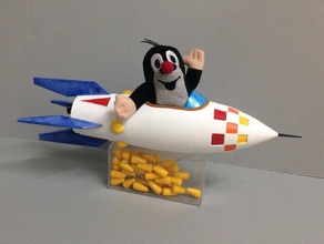 talpe razzo krtkova raketa giocattolo gioco accessori krteek piccola talpa zdenek miler 3d print model - Mito3D