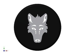 wolf-disc Tiere die eurofurence Spiel und Stück golf ball marker 3d print model - Mito3D