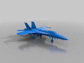 un chasseur f-18 jet 3d l'impression 3d print model - Mito3D