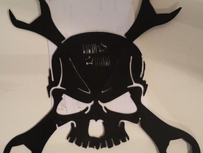 plasma cut maker skull panama decor cnc cutter hacker hackerspace hackerspaceshop makergear sign 3d print model - Mito3D