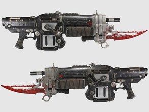 gears war 3 retro lancer accessoires de jeu fusil d'assaut gearsofwar gow 3d print model - Mito3D