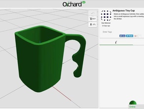 ambiguous cup kitchen dining cylinder orchard 3d print model - Mito3D