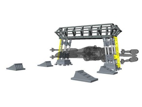 echo de mantenimiento base del puente 3d la impresión diorama empire strikes back star wars x-wing 3d print model - Mito3D