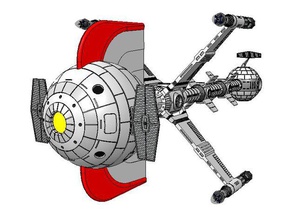 capitan futuro cometa volo config toys games scifi spaceship starship tv mostra 3d print model - Mito3D