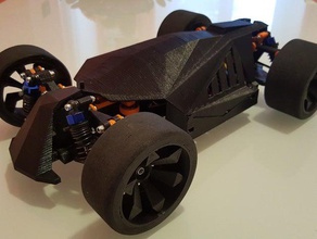 katana eracer 4wd 110 scale automotive 3dprinting car remote control toys 3d print model - Mito3D