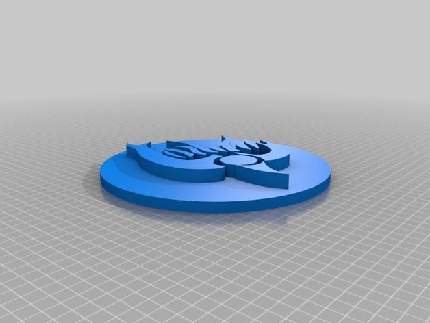 thunderbird logo en 3d de disco signos logotipos chippewa 3D print model - Mito3D