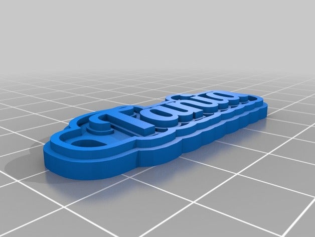 tania portachiavi i personalizzato 3D print model - Mito3D