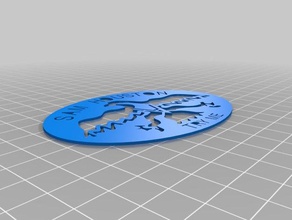 sam houston moedas emblemas Logo em 3d águia robo 3d print model - Mito3D