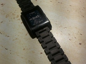 personnalisable groupe de veille accessoires galets pebble watch bracelet montre 3d print model - Mito3D