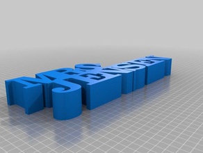 my customized variable word sculpture sculptures 3d print model - Mito3D