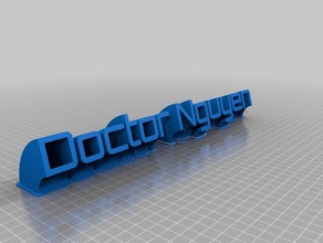 médico nguyen placa de identificação office personalizado 3d print model - Mito3D