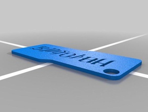 Beile baseball-ambigram Schlüsselbund 3d drucken 3d print model - Mito3D