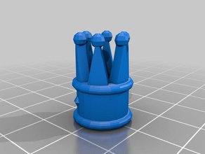 zechs king crown accessories customized 3d print model - Mito3D