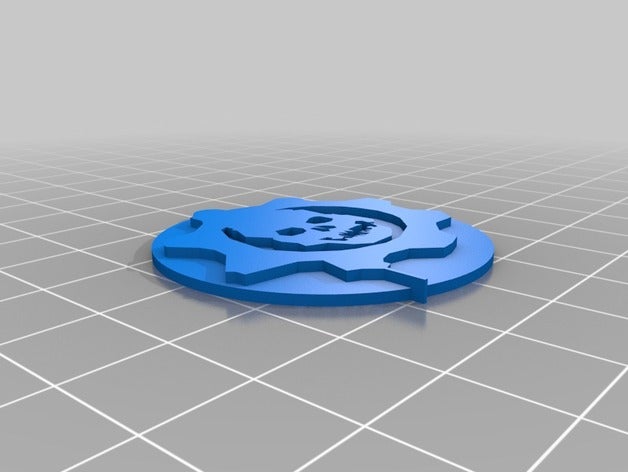 llavero engins de guerre logo fob porte-clés imprimez en toute simplicité gearsofwar gow gousset clé présage les jeux vidéo xbox 3D print model - Mito3D