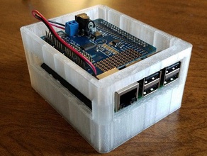 raspberry pi proyecto de caso hobby adafruit la junta motor pwm rpi servo 3d print model - Mito3D