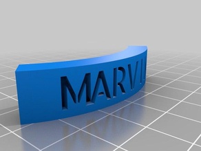 marvin customized glass label signs logos 3d print model - Mito3D