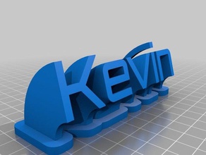 kevin nameplate office customized 3d print model - Mito3D