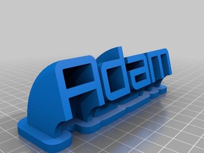 adam nameplate office customized 3d print model - Mito3D