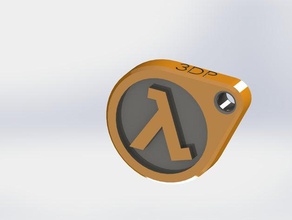 half life keychain keychains hl1 hl2 3d print model - Mito3D
