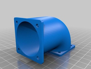 40 mm 90 grados ventilador codo 3d la impresión personalizado 3d print model - Mito3D